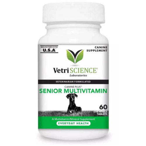 VetriScience Canine Plus Senior Multivitamin 60 Chewable Tablets 老年犬用綜合營養功能可咀嚼丸 (60粒裝) VetriScience Canine Plus Senior Multivitamin 60 Chewable Tablets 老年犬用綜合營養功能可咀嚼丸 (60粒裝)