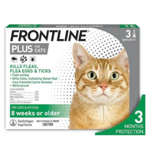 Frontline Plus 貓隻防蝨防牛蜱滴劑 Cats & Kittens (8 weeks or Older)