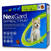 NexGard SPECTRA 驅蟲咀嚼片 M  綠 (7.5kg - 15kg )  