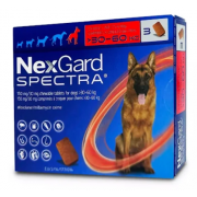 NexGard SPECTRA 驅蟲咀嚼片 XL 紅 ( 30kg - 60kg )  