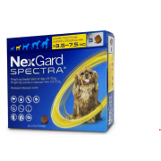 NexGard SPECTRA 驅蟲咀嚼片 S  黃 (3.5kg - 7.5kg )  